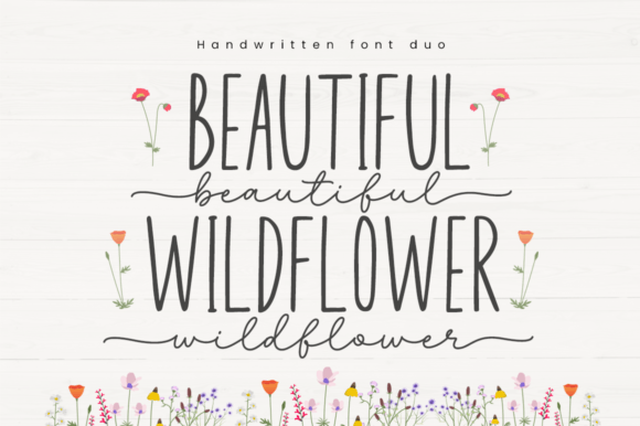 Beautiful Wildflower Duo: Your Go-To Font Pair