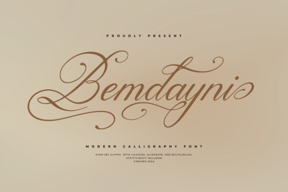 Bemdayni: The Modern Calligraphy Font for Elegant Projects