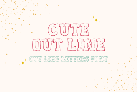 Cute Out Line: A Playful Handwritten Font for Creative Projects