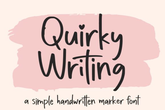 Quirky Writing: The Playful Font with Professional Polish